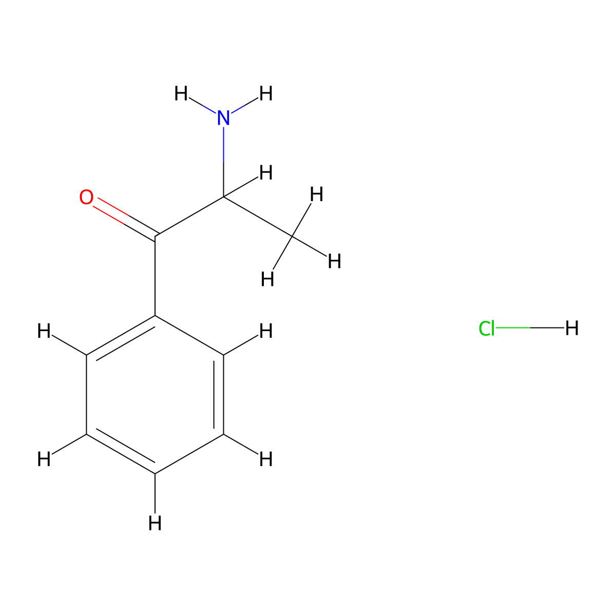 2-Amino-1-phenylpropan-1-one;hydrochloride molecular structure, CAS 16735-19-6