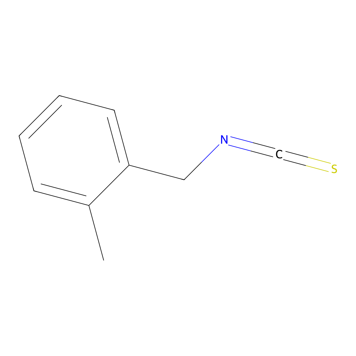 2-Methylbenzyl isothiocyanate molecular structure, CAS 16735-69-6