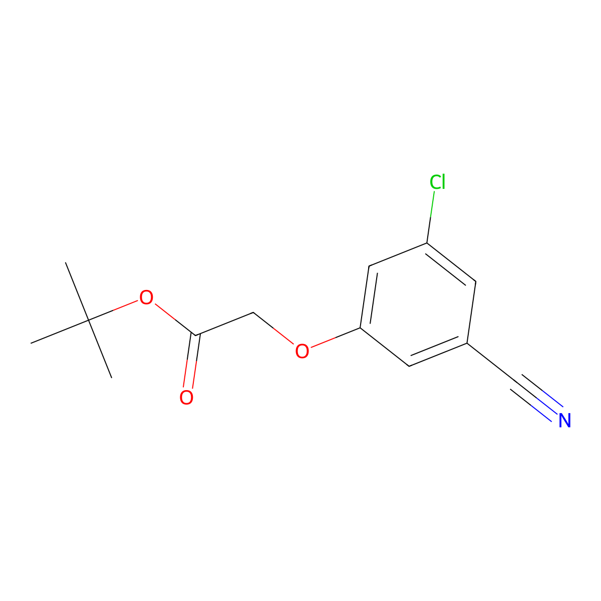(3-Chloro-5-cyano-phenoxy)-acetic acid tert-butyl ester molecular structure, CAS 1673510-95-6