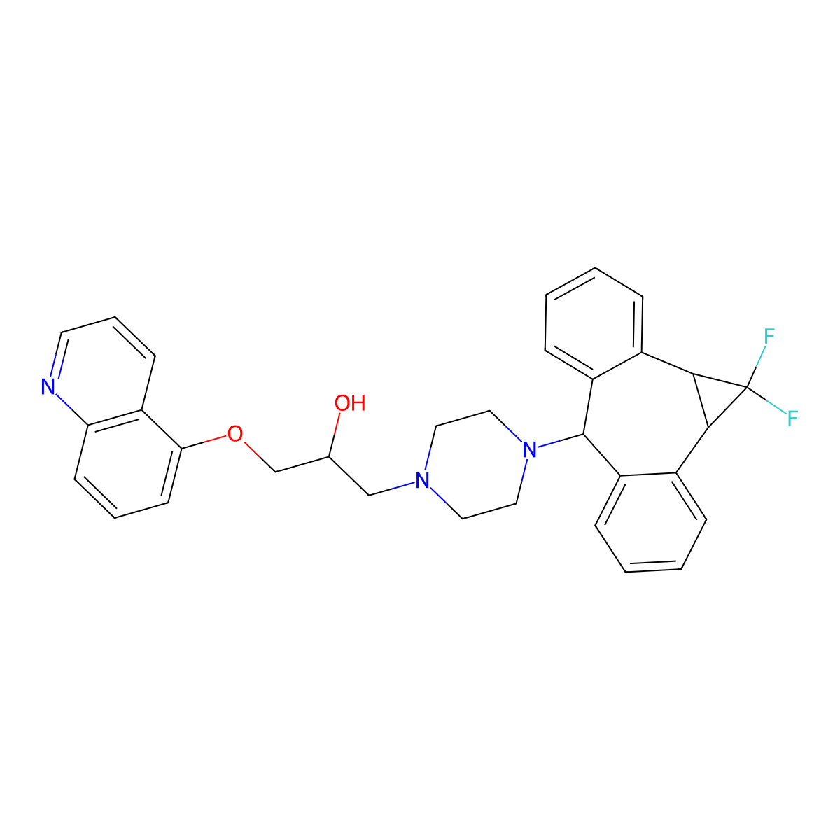 Zosuquidar molecular structure, CAS 167354-41-8
