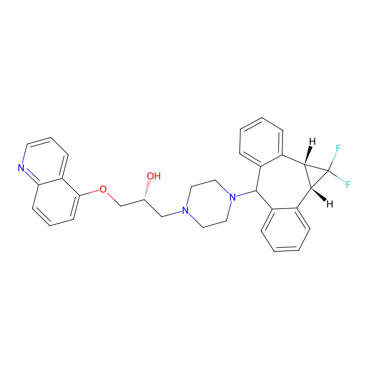 Zosuquidar molecular structure, CAS 167354-41-8