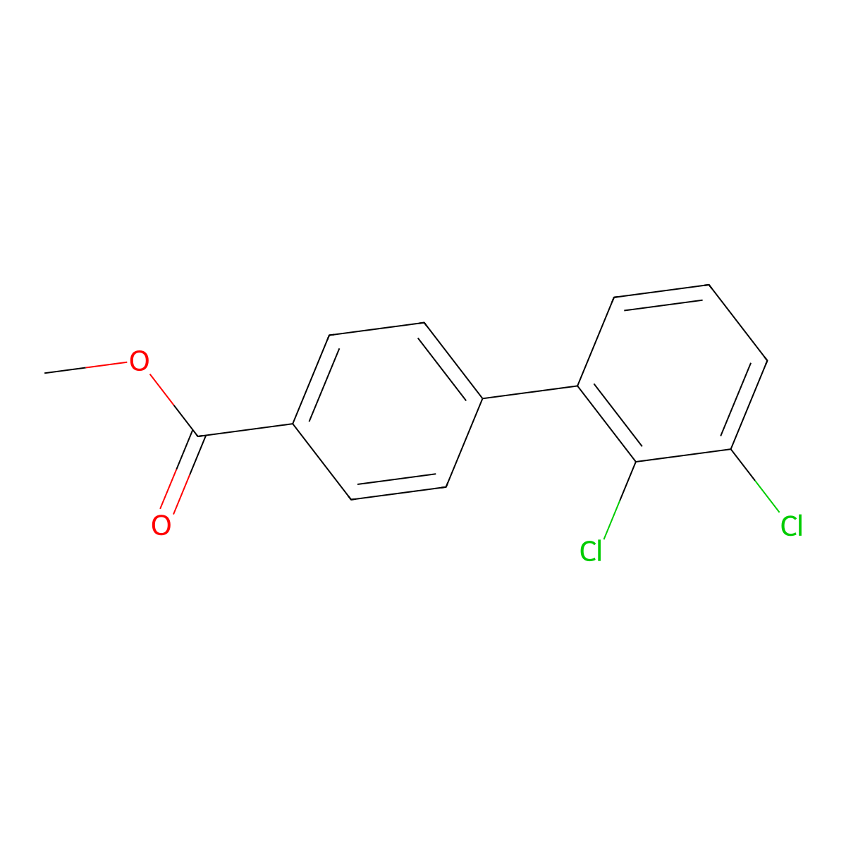 Methyl 4-(2,3-dichlorophenyl)benzoate molecular structure, CAS 1673545-31-7