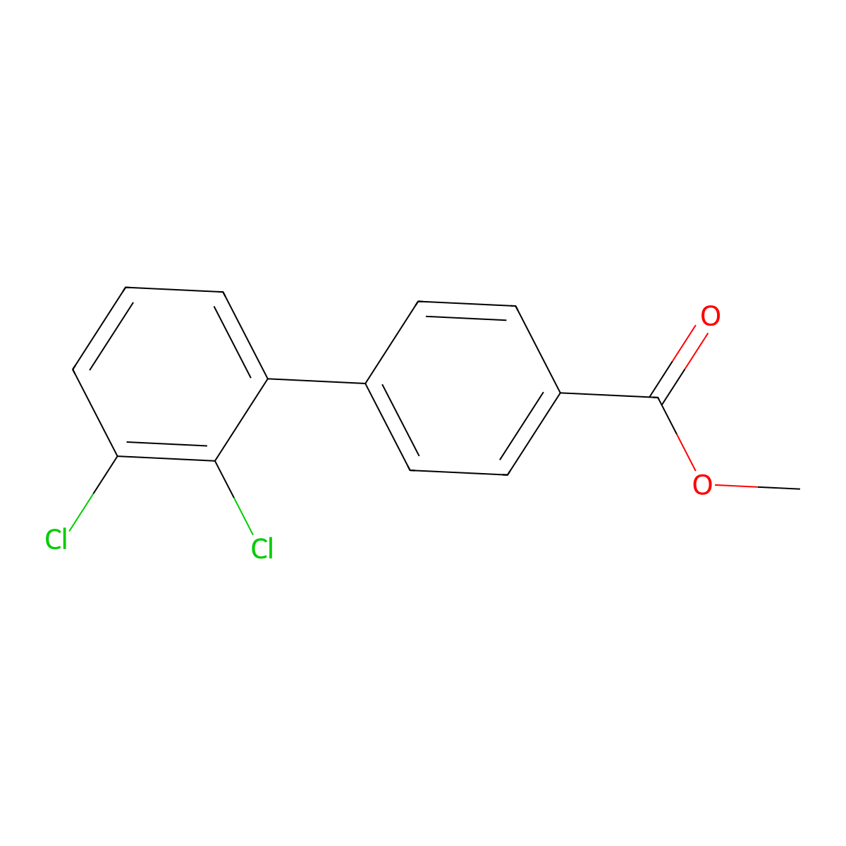 Methyl 4-(2,3-dichlorophenyl)benzoate molecular structure, CAS 1673545-31-7