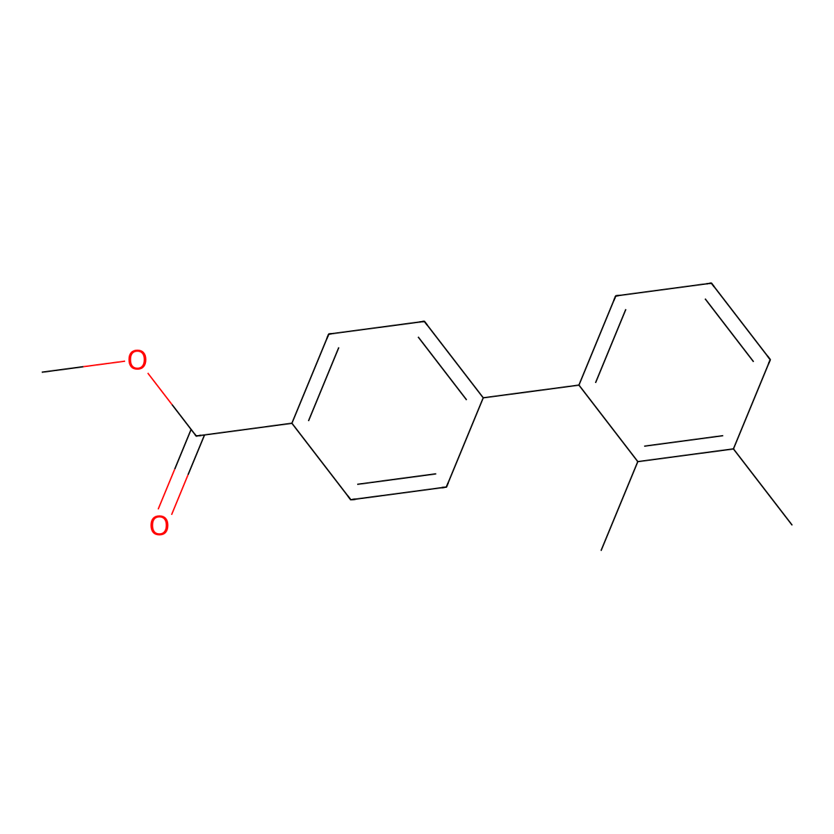 Methyl 2',3'-dimethyl-[1,1'-biphenyl]-4-carboxylate molecular structure, CAS 1673545-32-8