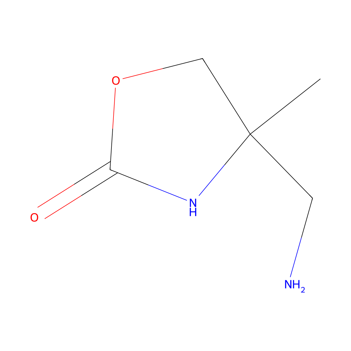 4-(Aminomethyl)-4-methyl-1,3-oxazolidin-2-one molecular structure, CAS 1673553-61-1