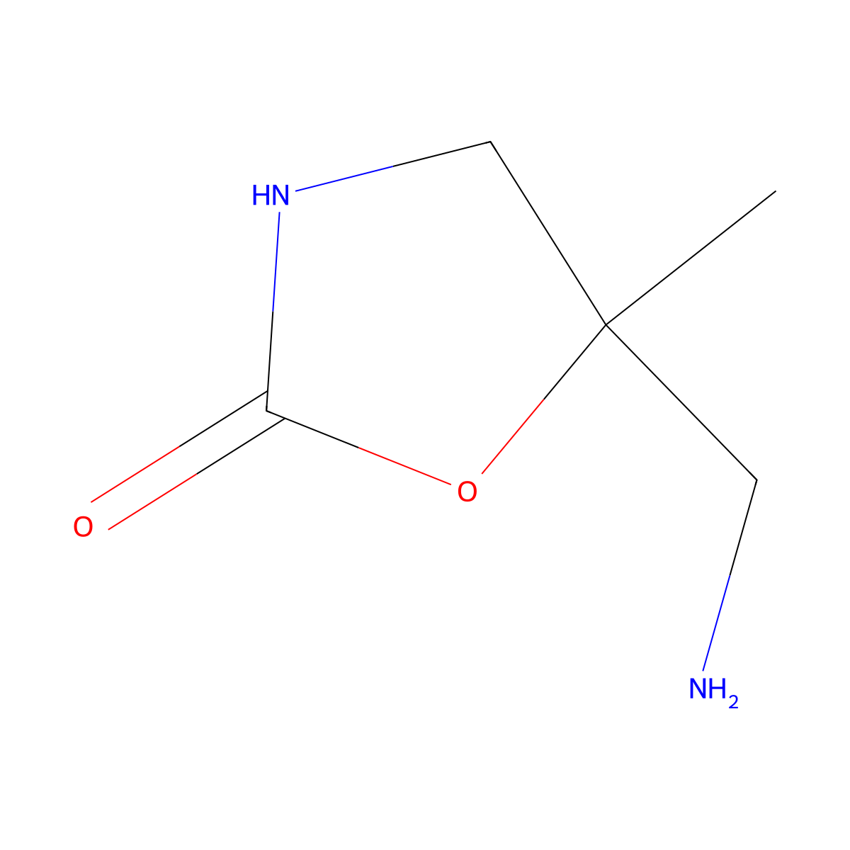 5-(Aminomethyl)-5-methyl-1,3-oxazolidin-2-one molecular structure, CAS 1673553-62-2