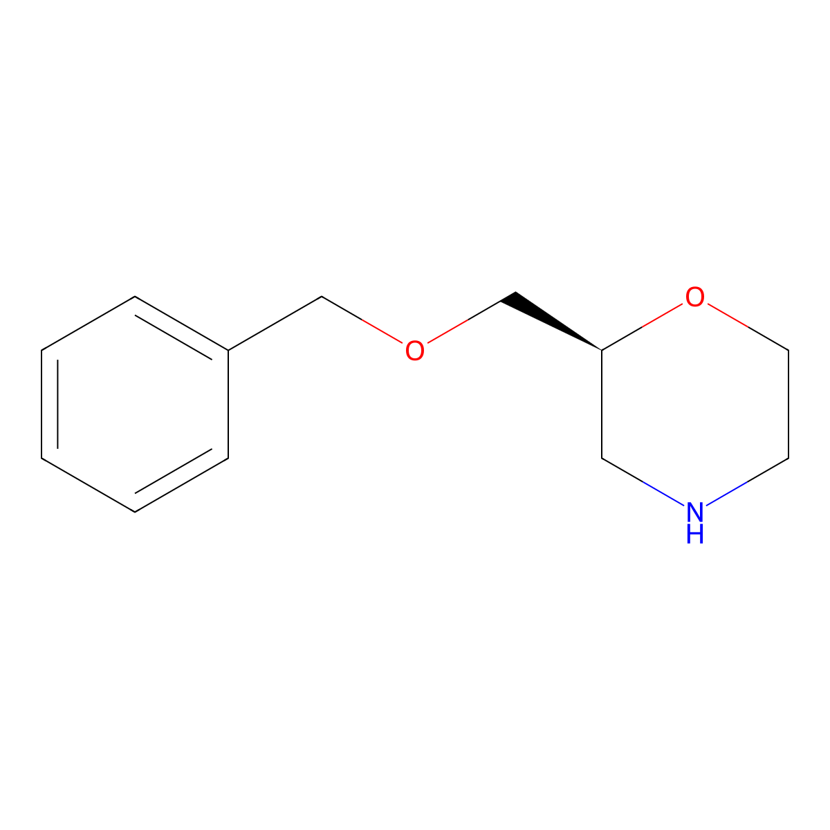 (S)-2-((benzyloxy)methyl)morpholine molecular structure, CAS 167357-55-3