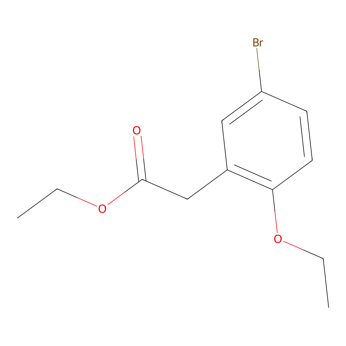 Ethyl 5-bromo-2-ethoxybenzeneacetate molecular structure, CAS 1673590-52-7