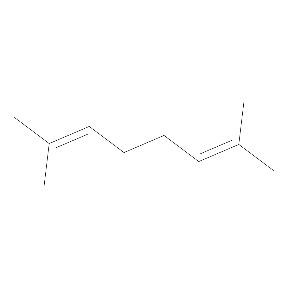 2,7-Dimethyl-2,6-octadiene molecular structure, CAS 16736-42-8