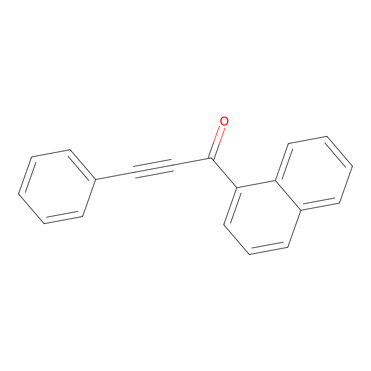 2-Propyn-1-one, 1-(1-naphthalenyl)-3-phenyl- molecular structure, CAS 16736-86-0