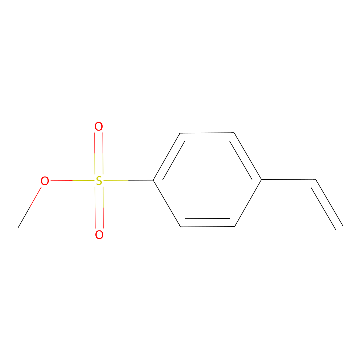 Benzenesulfonic acid, 4-ethenyl-, methyl ester molecular structure, CAS 16736-97-3