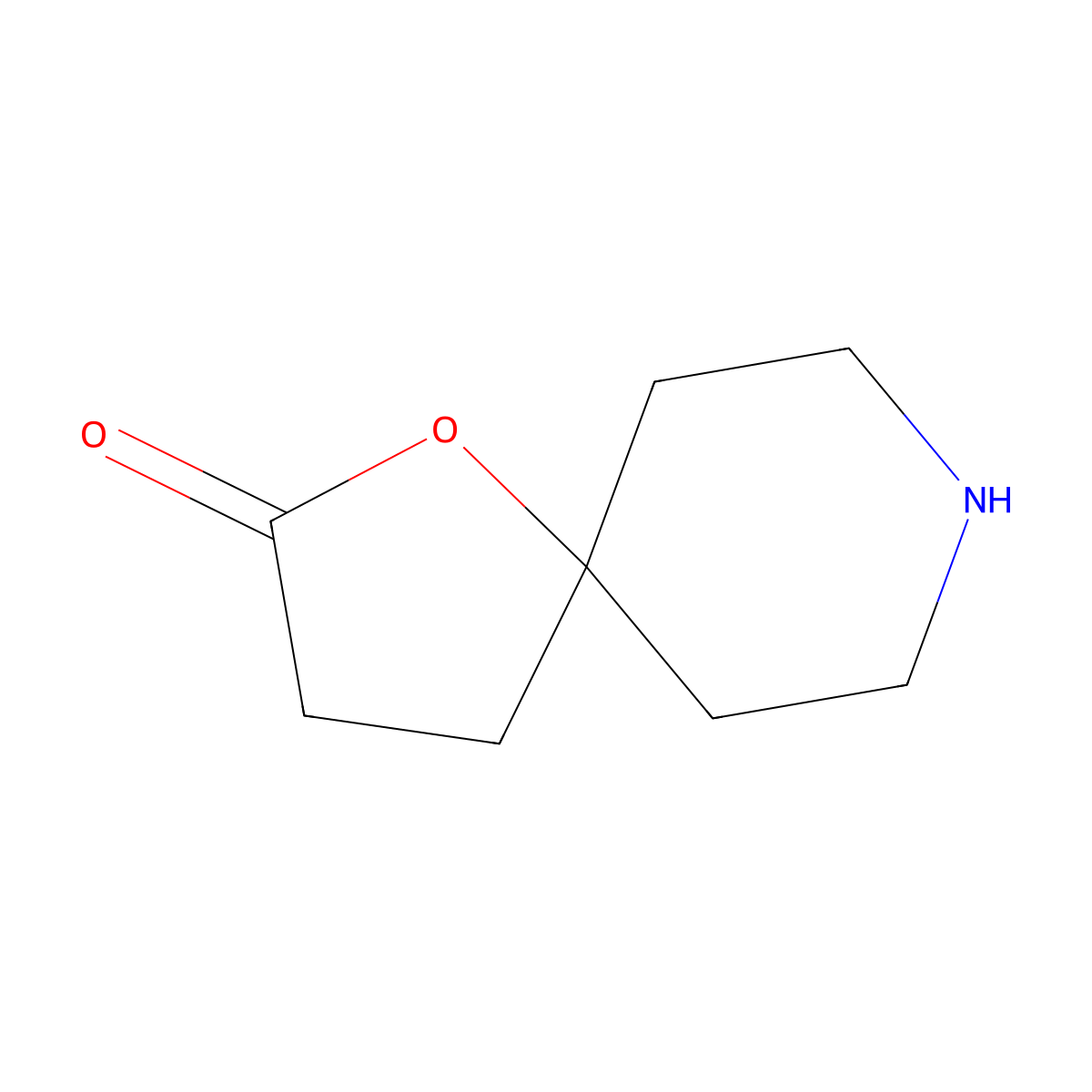 1-Oxa-8-azaspiro[4.5]decan-2-one molecular structure, CAS 167364-29-6