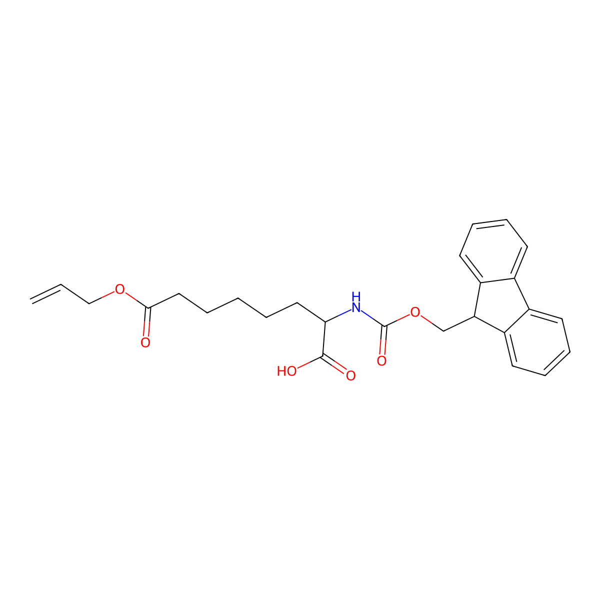 Fmoc-Asu(OAll)-OH molecular structure, CAS 167368-90-3