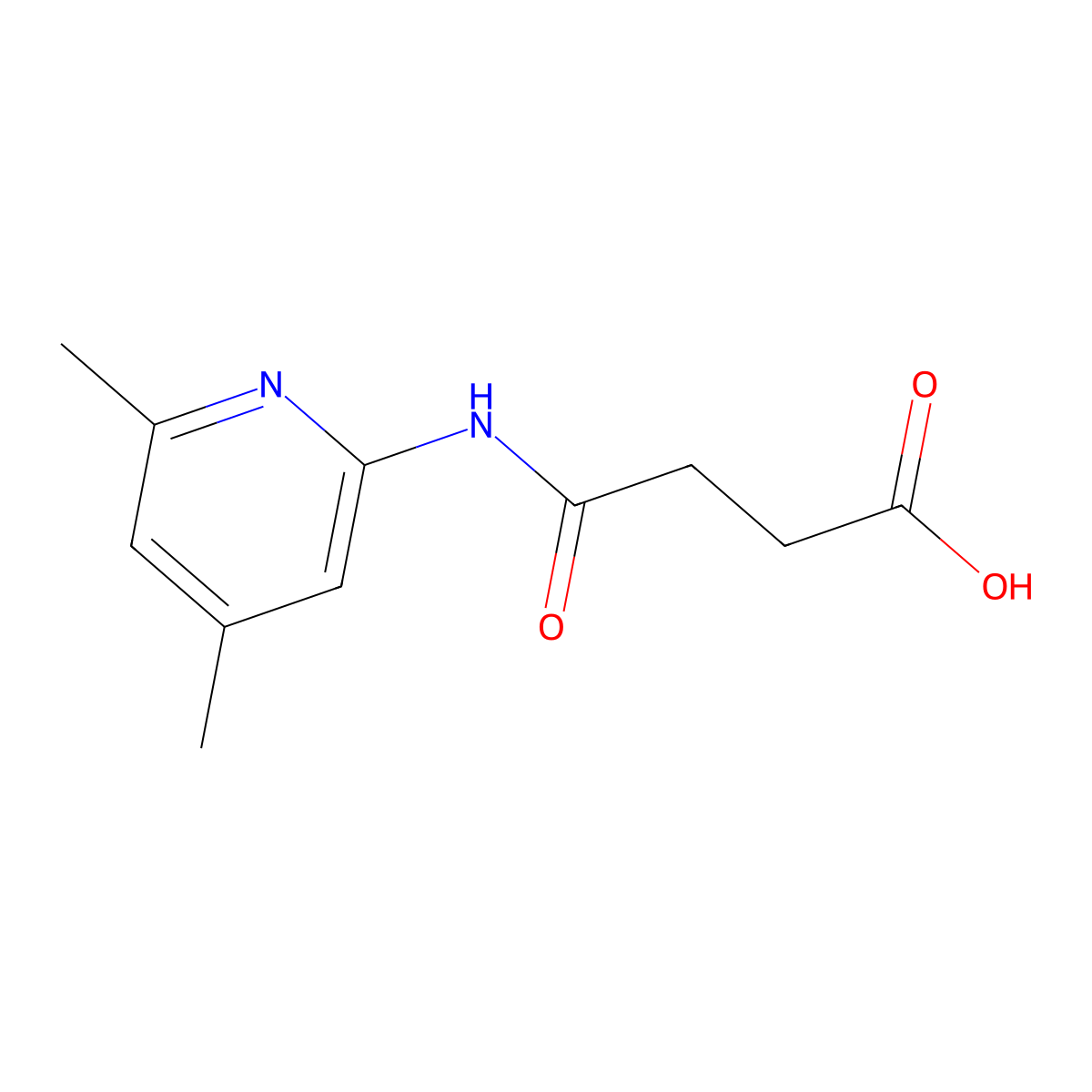 4-[(4,6-Dimethylpyridin-2-yl)amino]-4-oxobutanoic acid molecular structure, CAS 167370-10-7