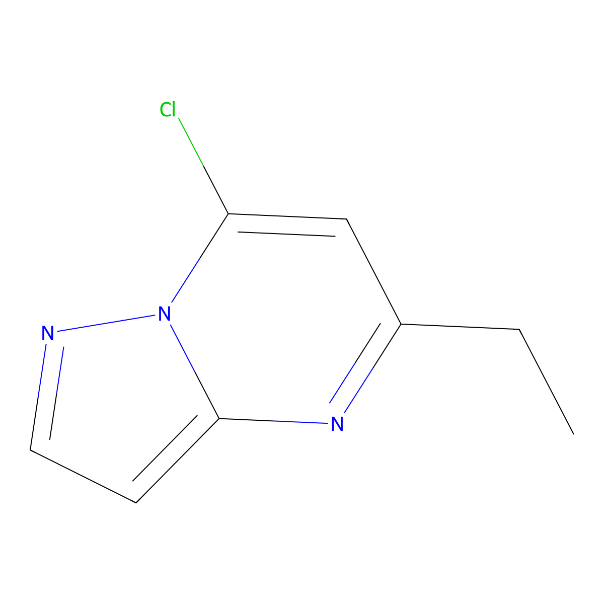 7-Chloro-5-ethylpyrazolo[1,5-a]pyrimidine molecular structure, CAS 167371-39-3