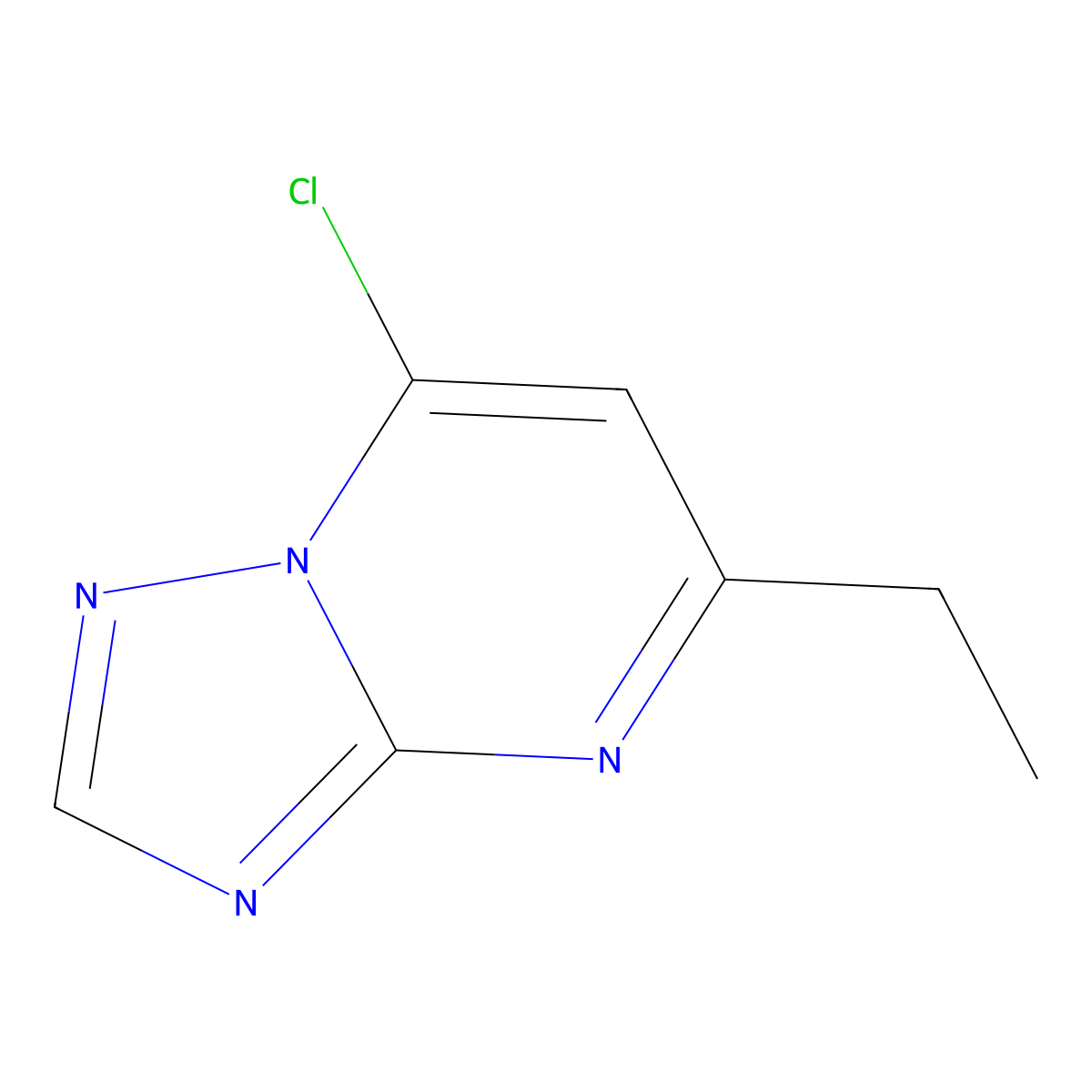 7-Chloro-5-ethyl-[1,2,4]triazolo[1,5-a]pyrimidine molecular structure, CAS 167371-76-8