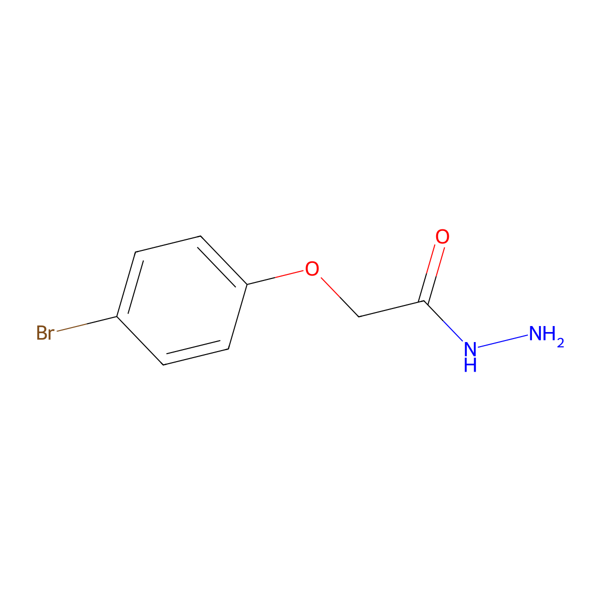 2-(4-Bromophenoxy)acetohydrazide molecular structure, CAS 16738-00-4