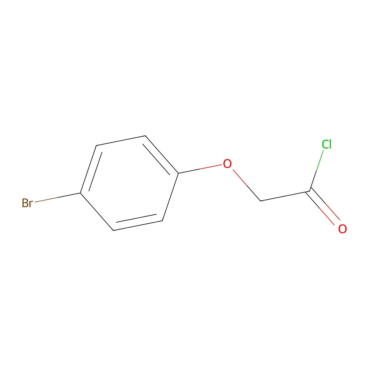 (4-Bromophenoxy)acetyl chloride molecular structure, CAS 16738-06-0