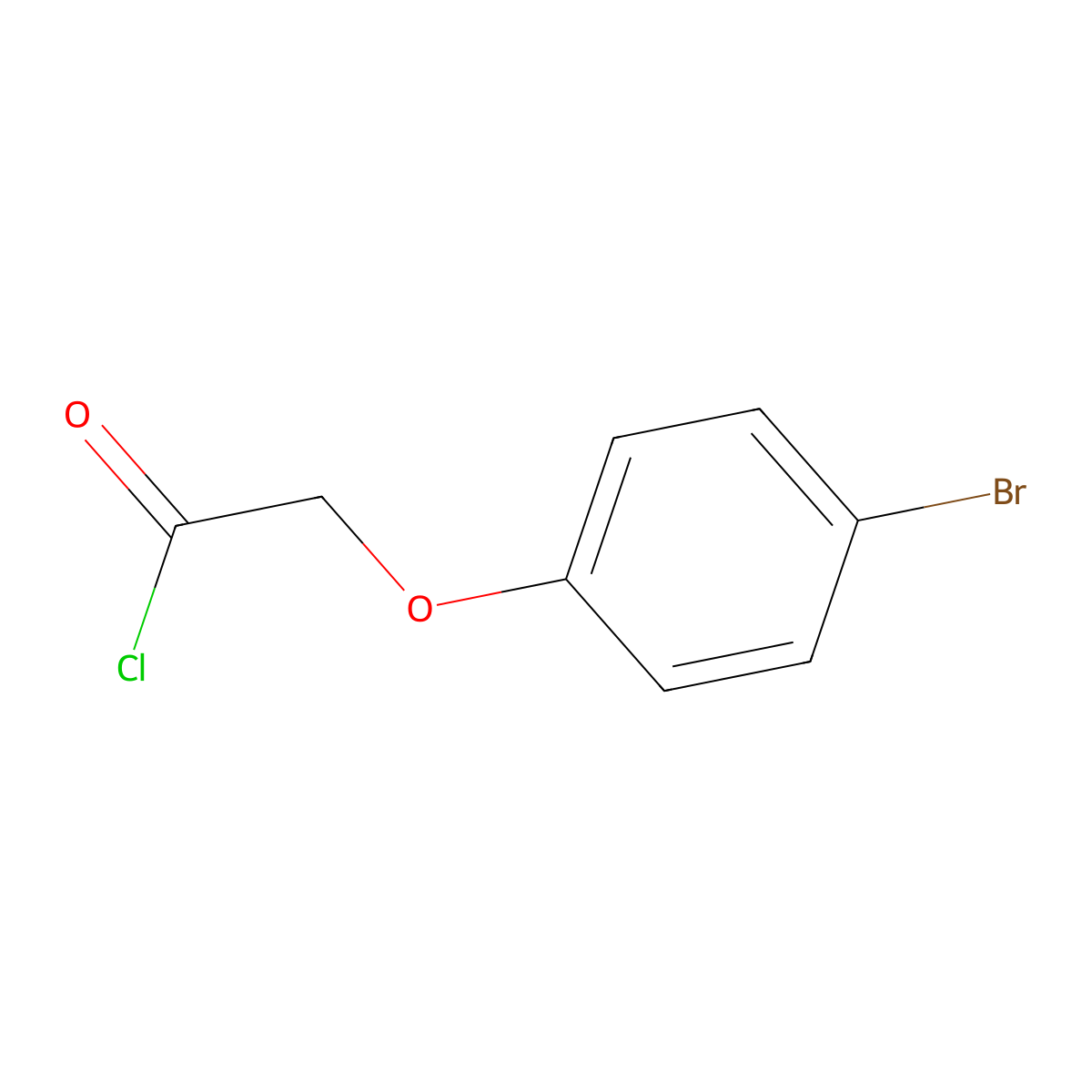 (4-Bromophenoxy)acetyl chloride molecular structure, CAS 16738-06-0