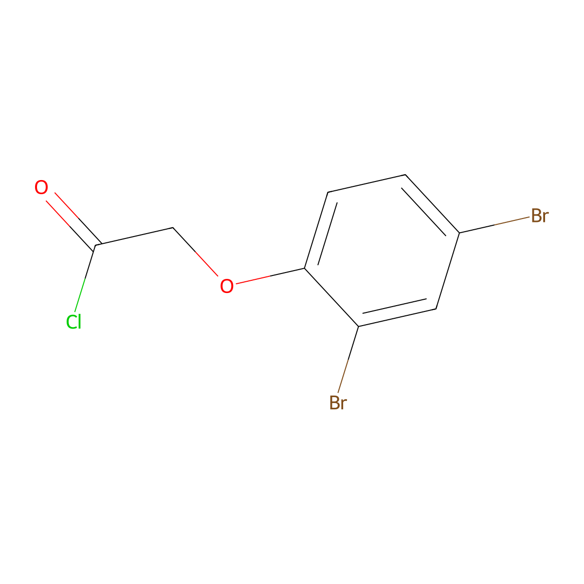 (2,4-Dibromophenoxy)acetyl chloride molecular structure, CAS 16738-07-1
