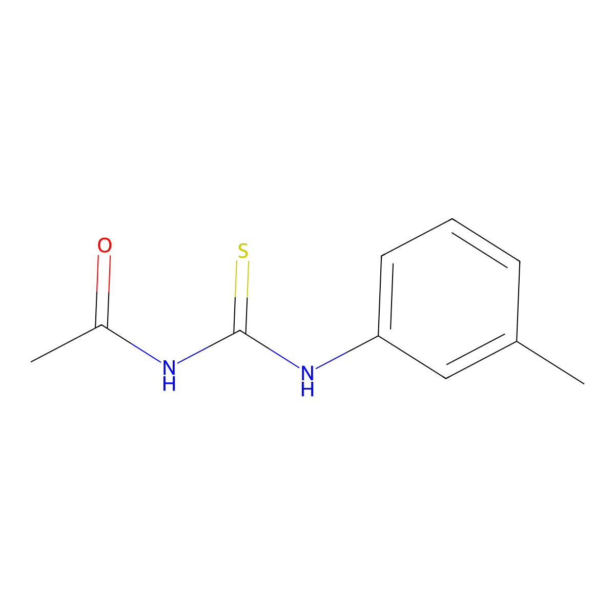 3-Acetyl-1-(3-methylphenyl)thiourea molecular structure, CAS 16738-23-1