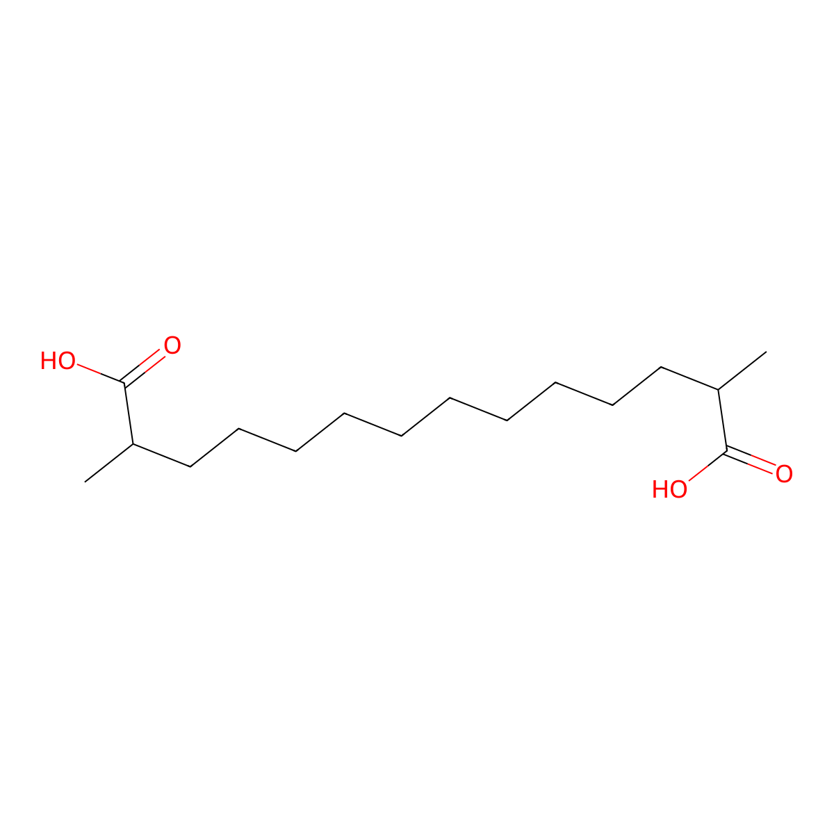 2,13-Dimethyltetradecanedioic acid molecular structure, CAS 167380-47-4