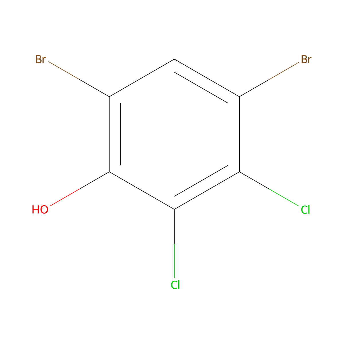 4,6-Dibromo-2,3-dichlorophenol molecular structure, CAS 167388-17-2