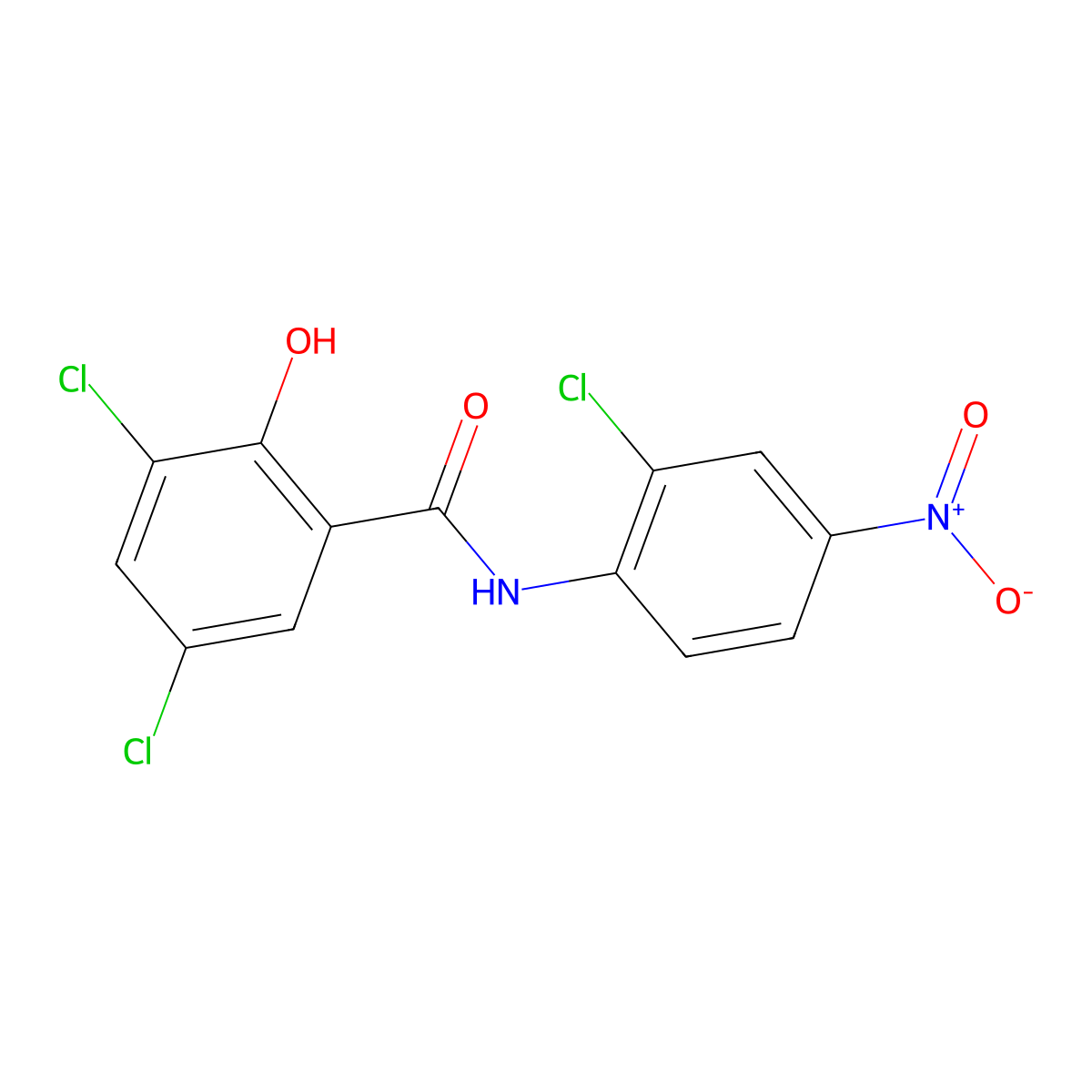 3,5-dichloro-N-(2-chloro-4-nitrophenyl)-2-hydroxybenzamide molecular structure, CAS 16739-21-2