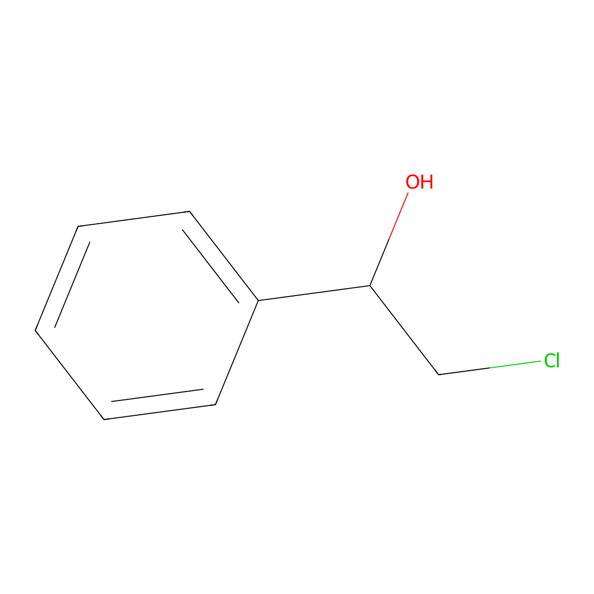 2-Chloro-1-phenylethanol molecular structure, CAS 1674-30-2