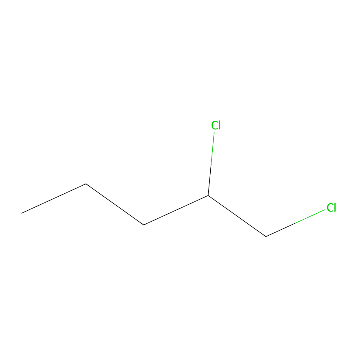 1,2-Dichloropentane molecular structure, CAS 1674-33-5