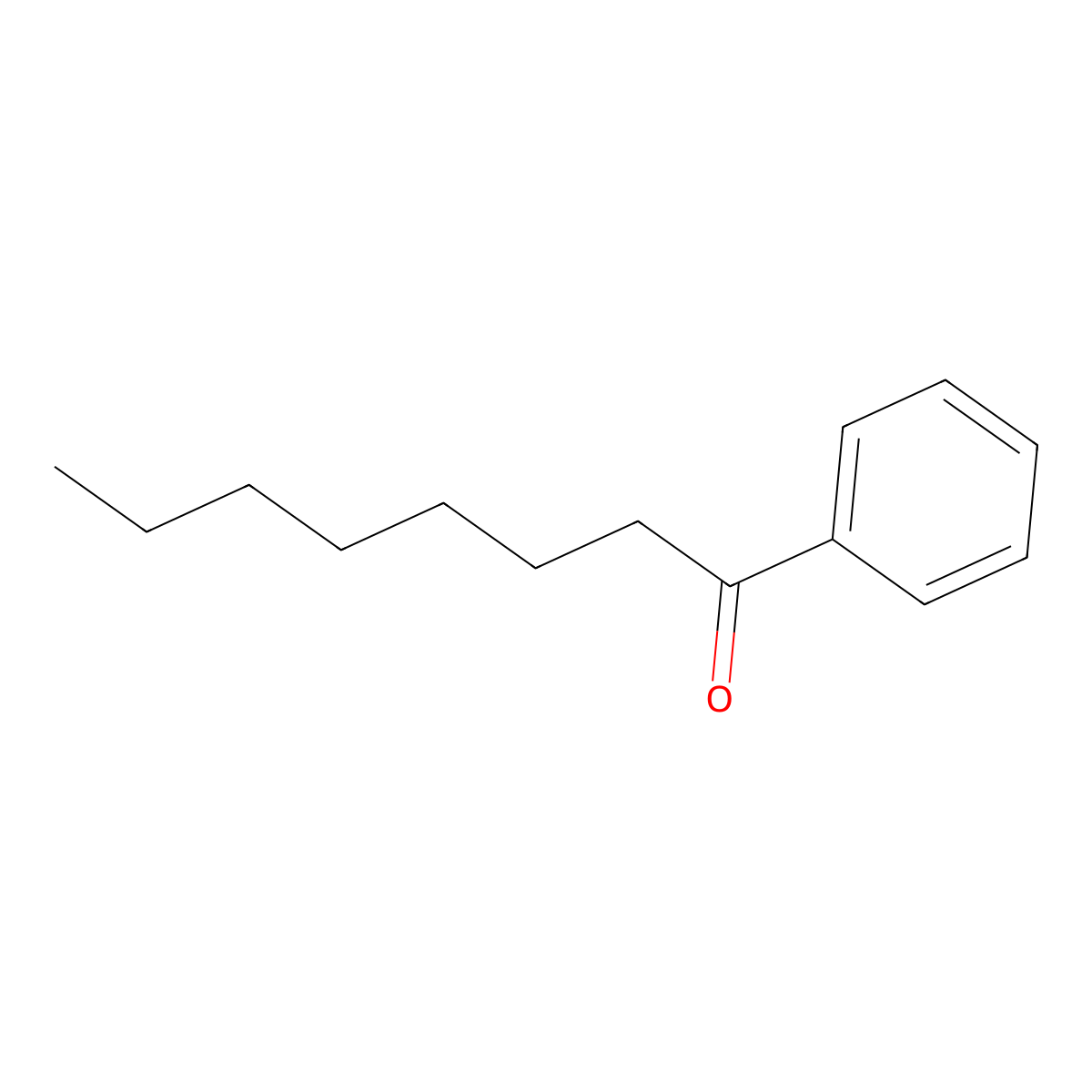 Octanophenone molecular structure, CAS 1674-37-9
