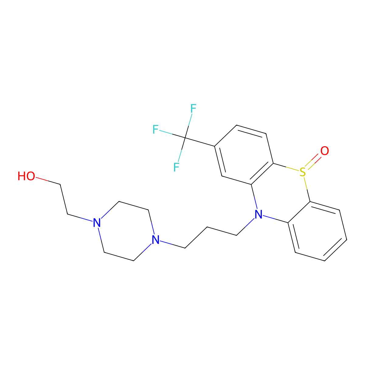 Fluphenazine sulfoxide molecular structure, CAS 1674-76-6