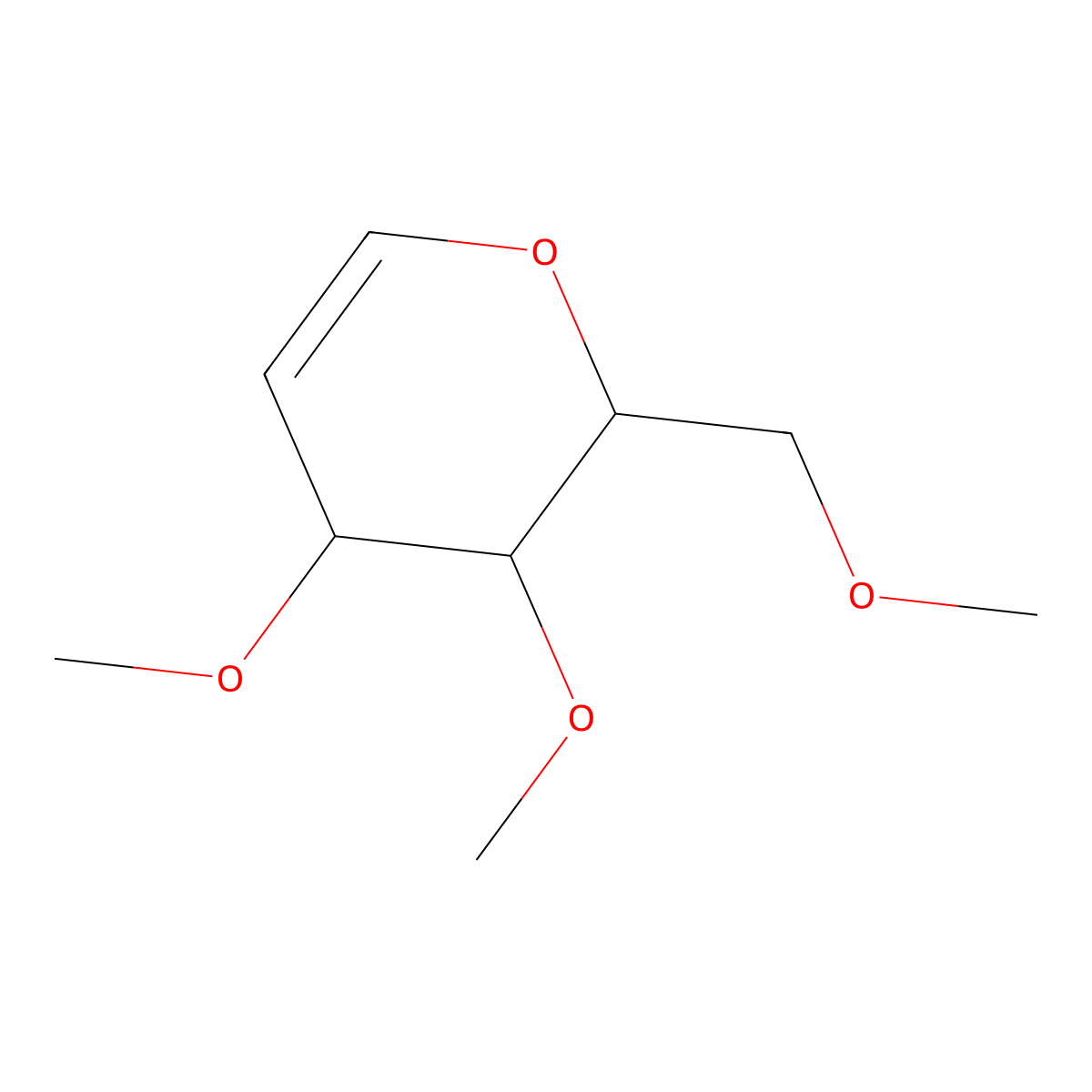 Tri-O-methyl-D-glucal molecular structure, CAS 16740-98-0