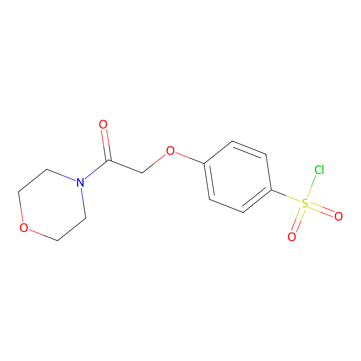 4-[2-(Morpholin-4-yl)-2-oxoethoxy]benzene-1-sulfonyl chloride molecular structure, CAS 167404-10-6