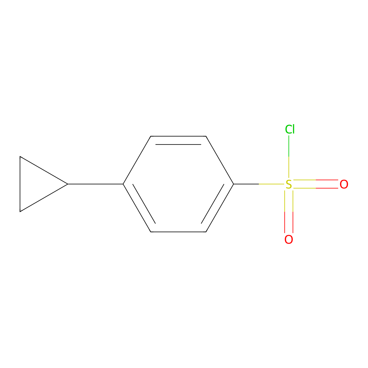 4-Cyclopropylbenzenesulphonyl chloride molecular structure, CAS 167404-32-2