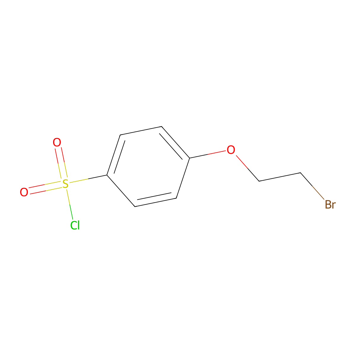 4-(2-Bromoethoxy)benzenesulfonyl chloride molecular structure, CAS 167404-38-8