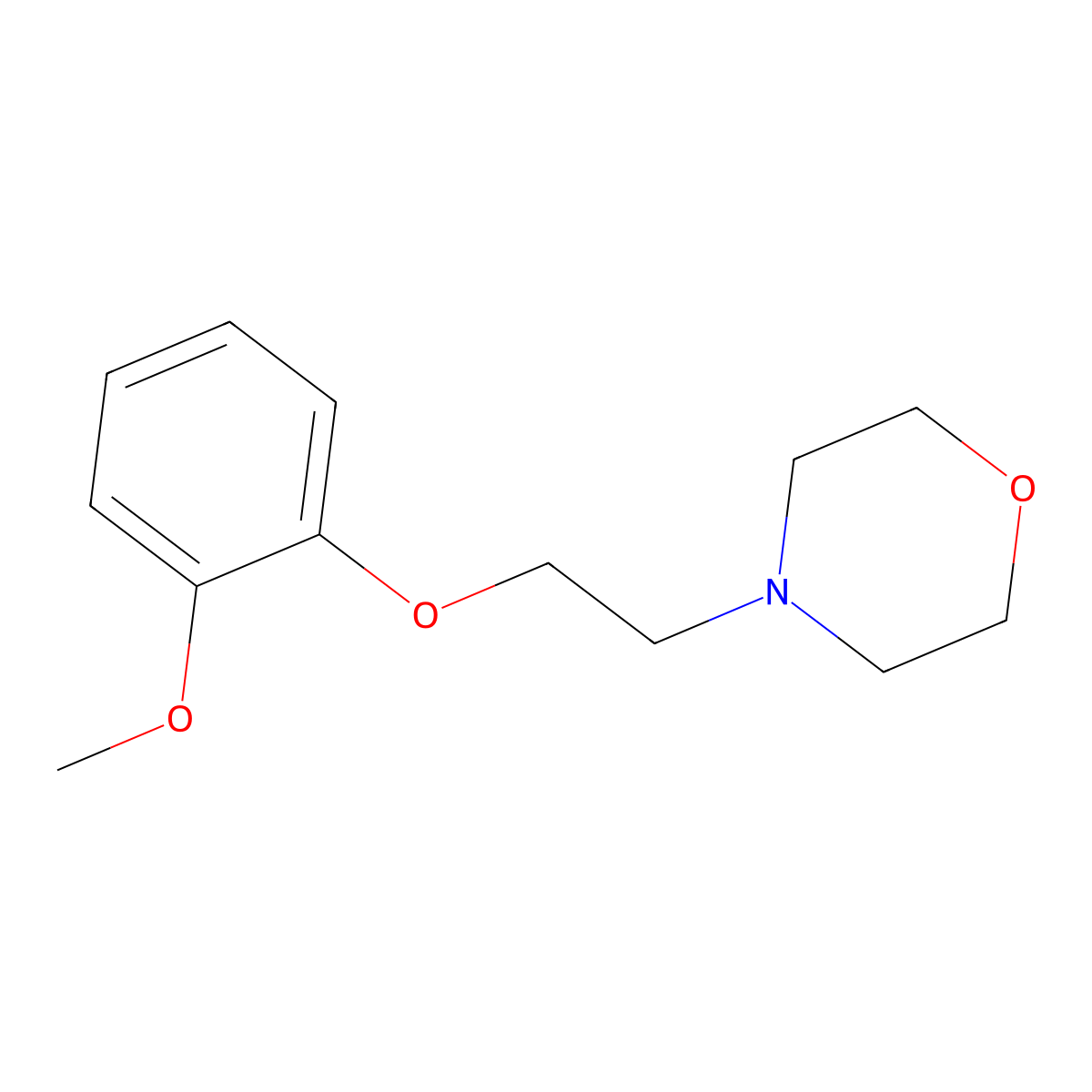 4-[2-(2-Methoxyphenoxy)ethyl]morpholine molecular structure, CAS 167405-05-2
