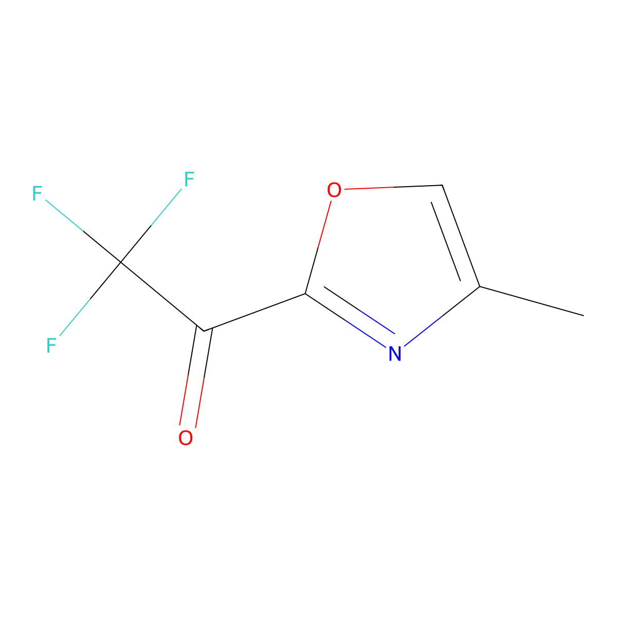 4-Methyl-2-trifluoroacetyloxazole molecular structure, CAS 167405-30-3
