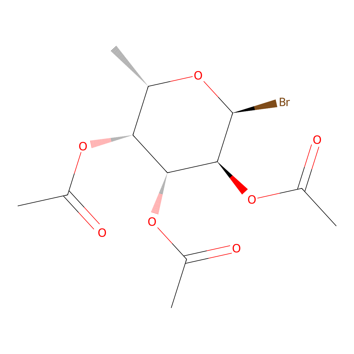 Acetobromofucose molecular structure, CAS 16741-27-8