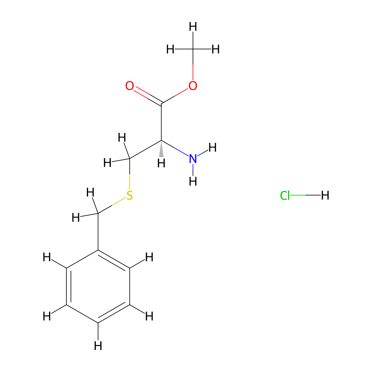 h-Cys(bzl)-ome.hcl molecular structure, CAS 16741-80-3