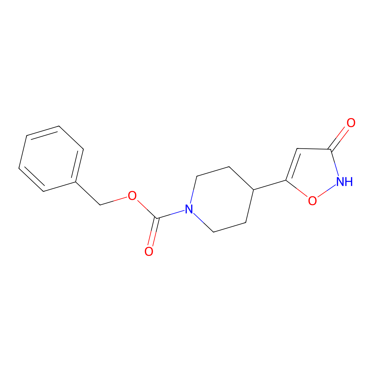 Benzyl 4-(3-hydroxyisoxazol-5-yl)piperidine-1-carboxylate molecular structure, CAS 167414-76-8