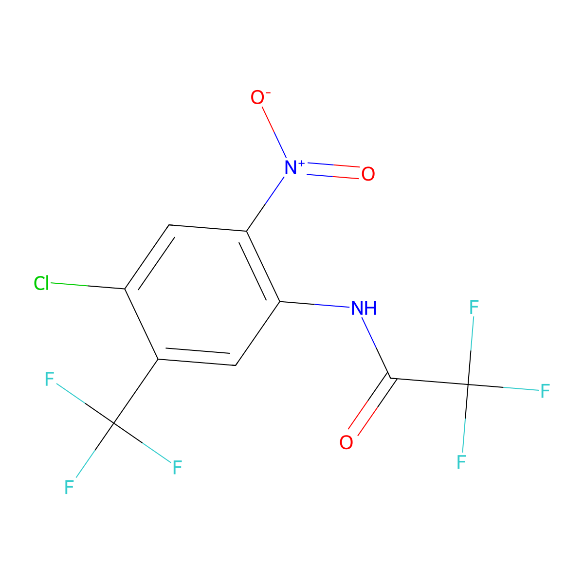 N-[4-Chloro-2-nitro-5-(trifluoromethyl)phenyl]-2,2,2-trifluoroacetamide molecular structure, CAS 167415-21-6