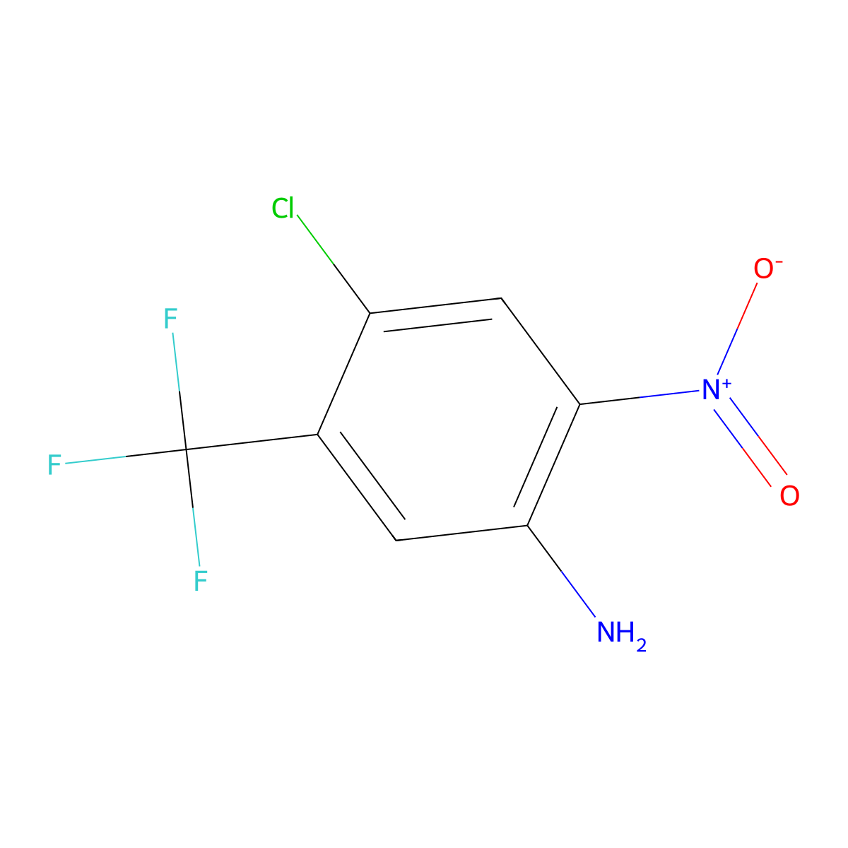 4-Chloro-2-nitro-5-(trifluoromethyl)aniline molecular structure, CAS 167415-22-7