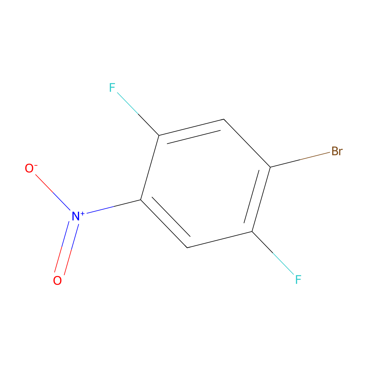 4-Bromo-2,5-difluoronitrobenzene molecular structure, CAS 167415-27-2