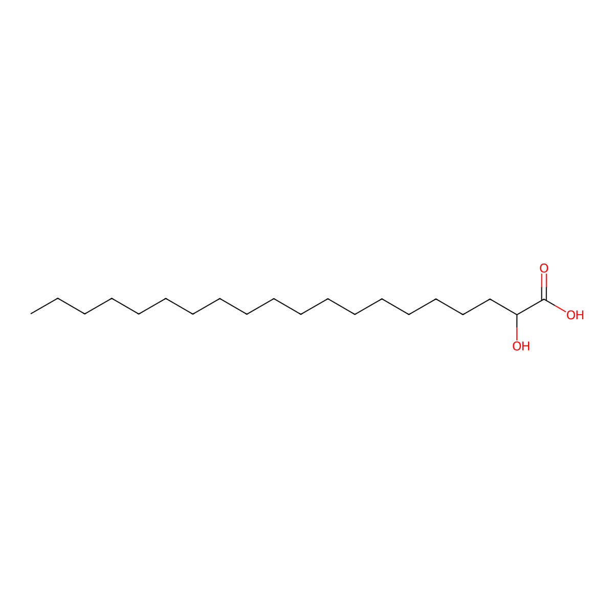2-Hydroxyeicosanoic acid molecular structure, CAS 16742-48-6