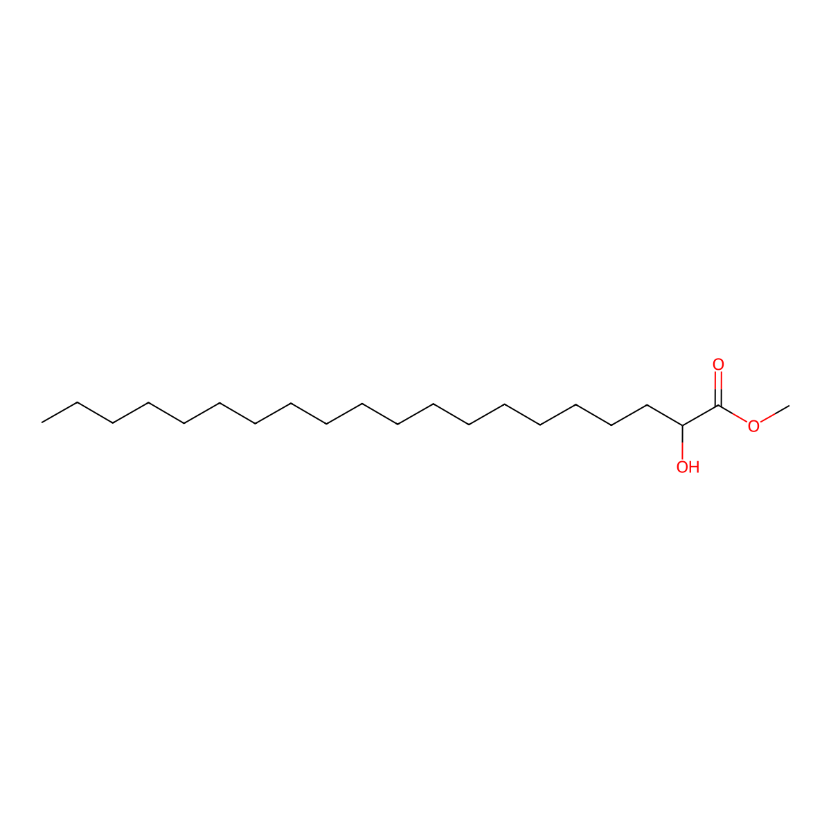 Methyl 2-hydroxyicosanoate molecular structure, CAS 16742-49-7