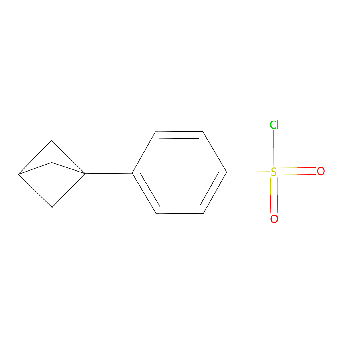 4-(Bicyclo[1.1.1]pentan-1-yl)benzenesulfonyl chloride molecular structure, CAS 1674295-54-5