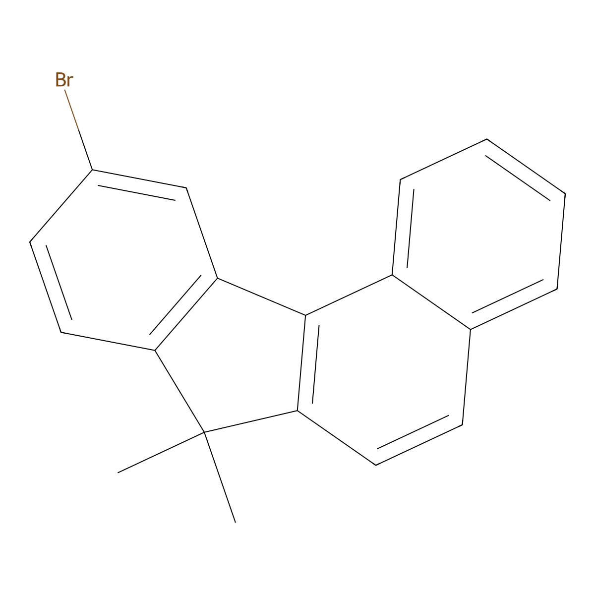 10-Bromo-7,7-dimethyl-7H-benzo[c]fluorene molecular structure, CAS 1674334-02-1