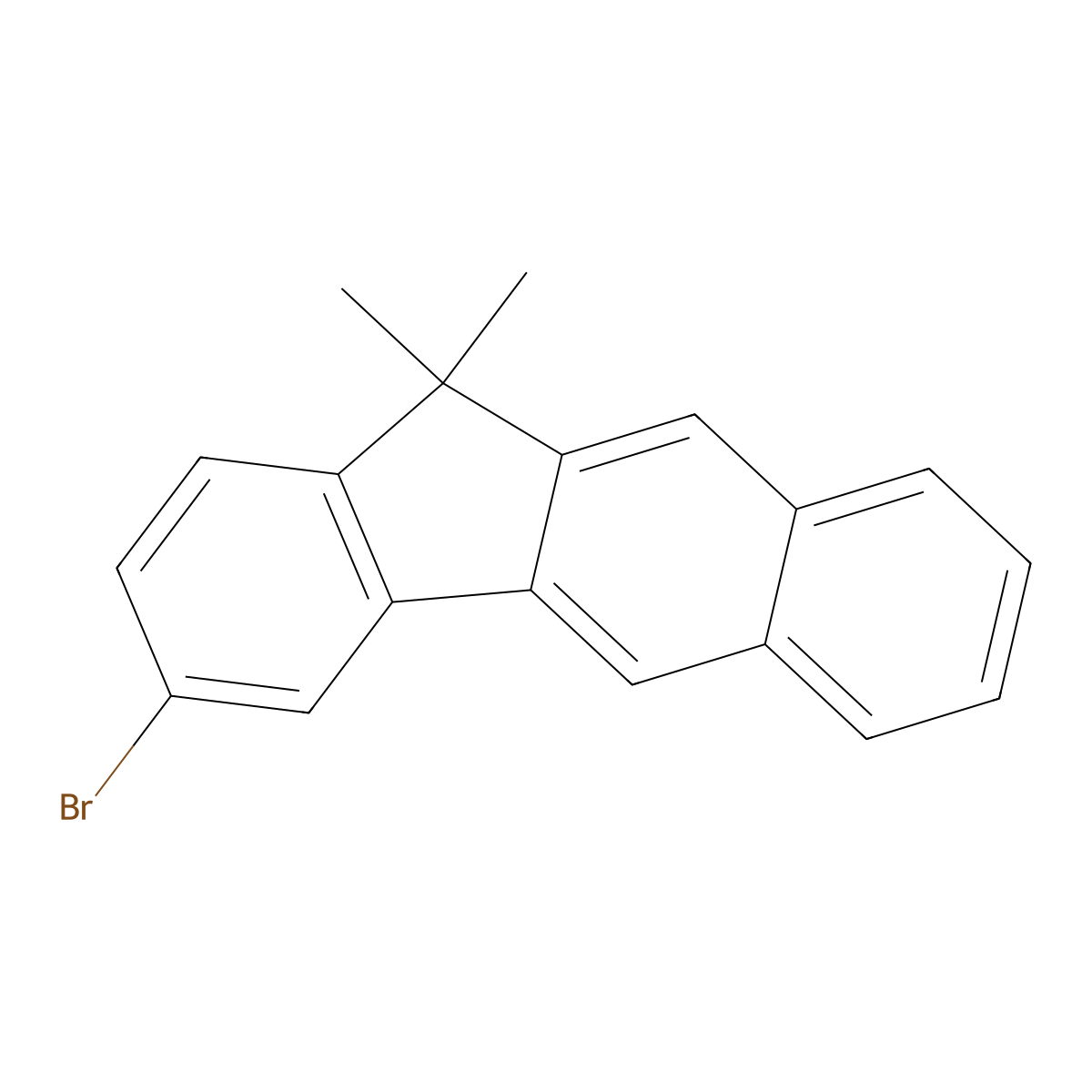 3-Bromo-11,11-dimethyl-11H-benzo[b]fluorene molecular structure, CAS 1674334-59-8