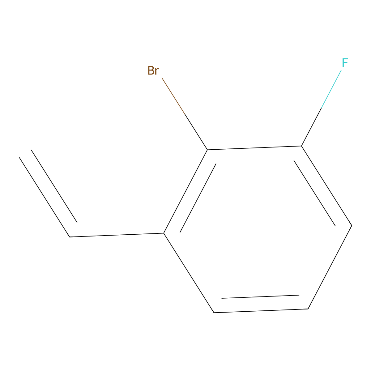 2-Bromo-3-fluorostyrene molecular structure, CAS 1674363-99-5